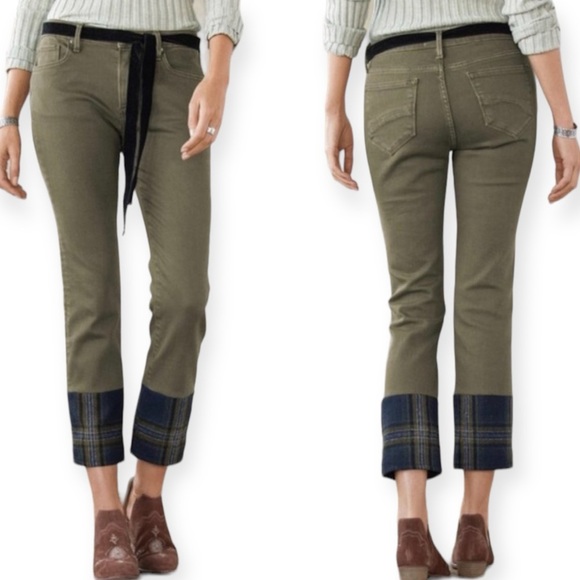 Driftwood 
Collette Roads End plaid cuff crop jeans size 27 - Picture 10 of 11